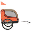 vidaXL Dog Bike Trailer Foldable Sturdy Pet Flag Stroller Jogger Orange/Red