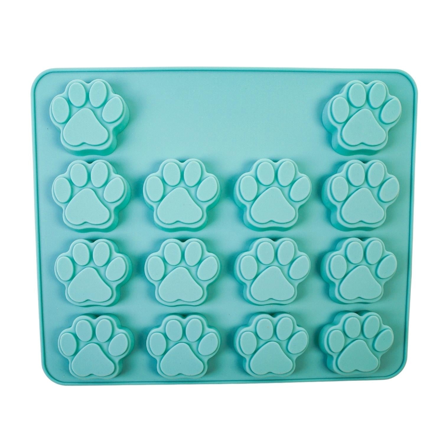 Set of Dog Bone and Paw Print 3 in 1 Silicone Baking Treat Trays