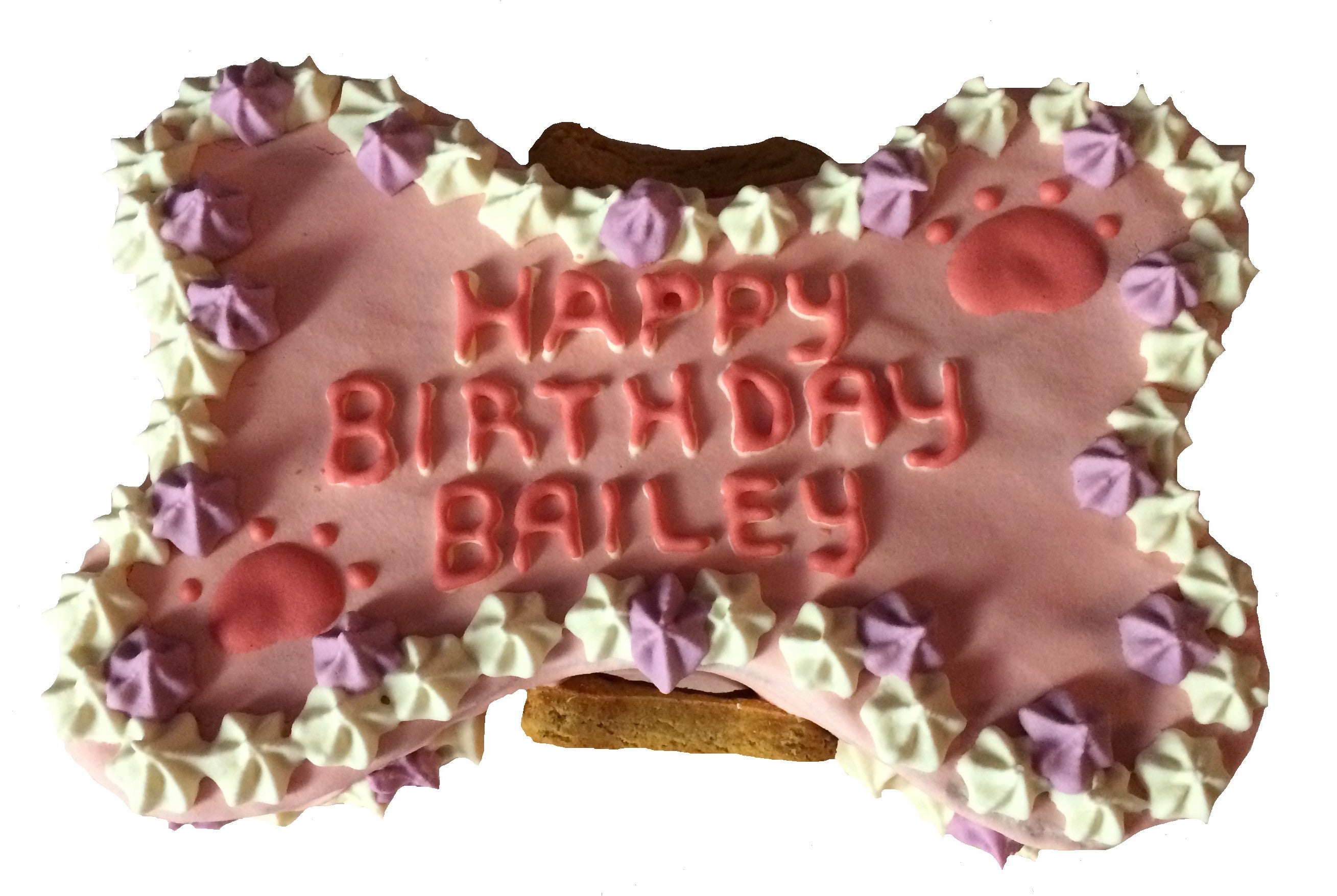 4 Inch Birthday Dog Bone Cake