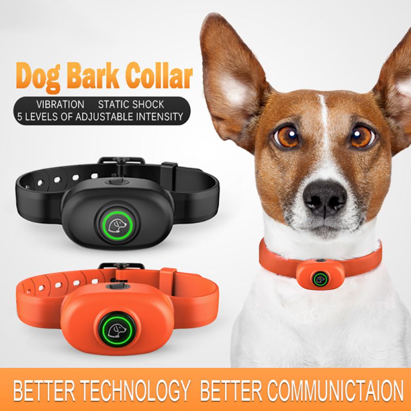 Rechargeable Anti Bark Dog Puppy Pet Training Collar Bark Terminator Stop Electric Shock Pet Supplies